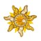 BP-339C Beadwork kit for creating brooch Crystal Art "The sun"